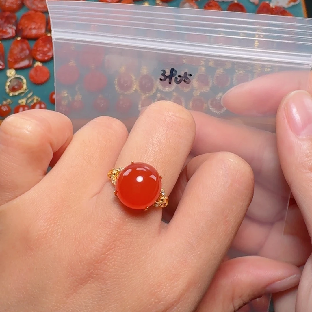 南红玛瑙南红银S925镶嵌