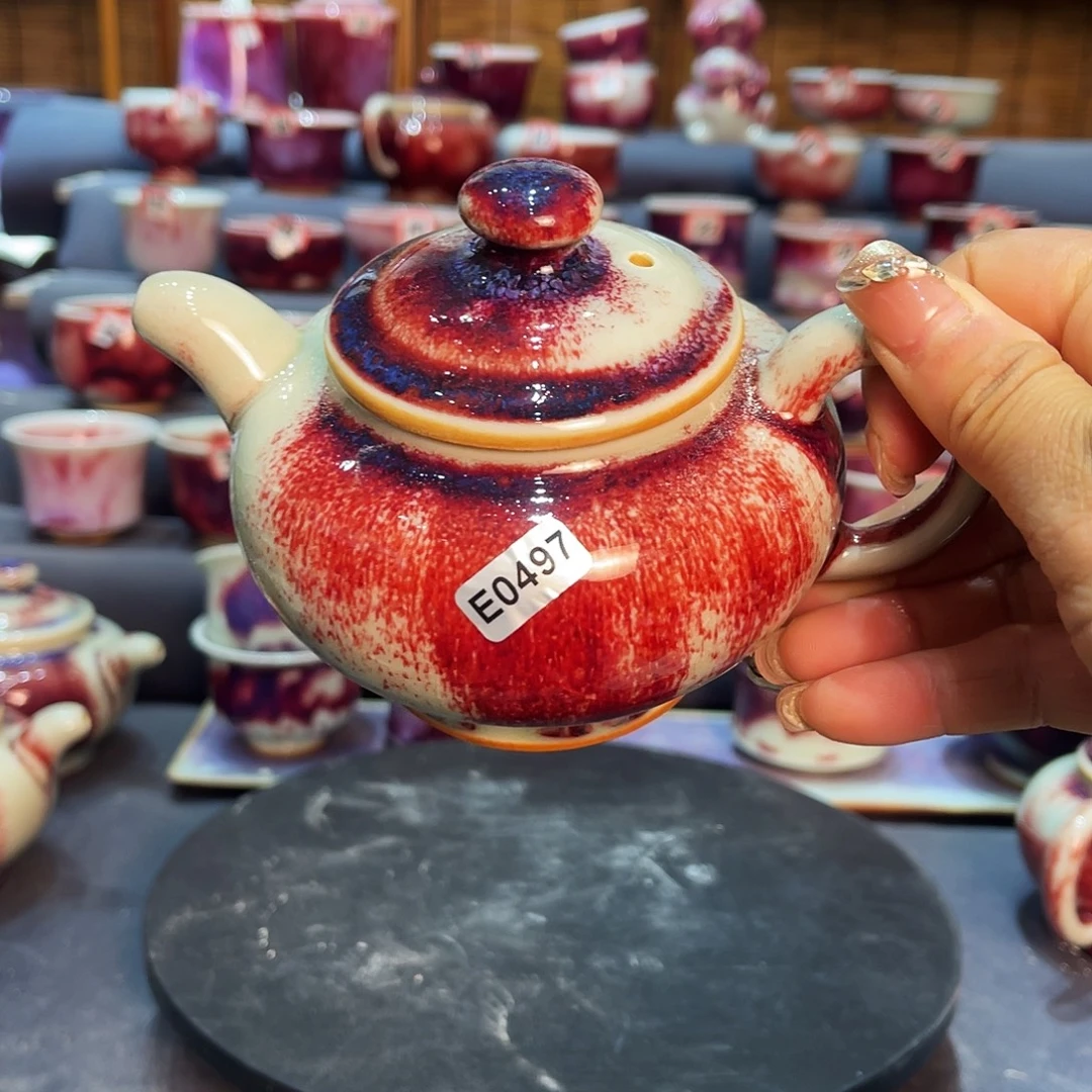 瓷片微瑕钧瓷主人杯摆件工艺品