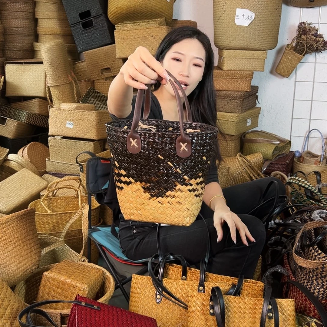 编织带草编包/草编收纳盒微瑕疵