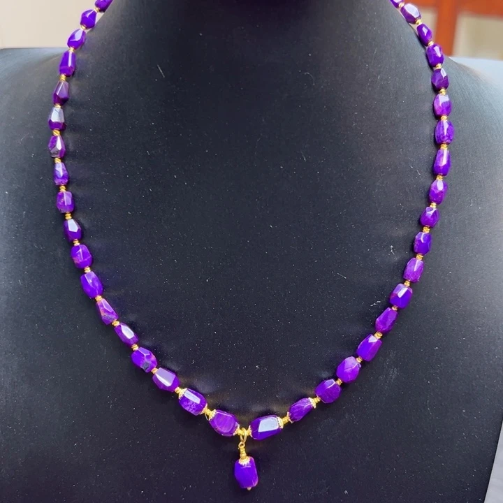 18K金镶嵌苏纪石（舒俱来）项链