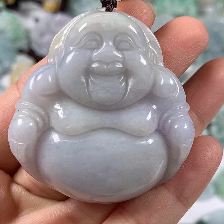 翡翠未镶嵌颈饰大佛福利卡厚12.8有石纹介意勿拍