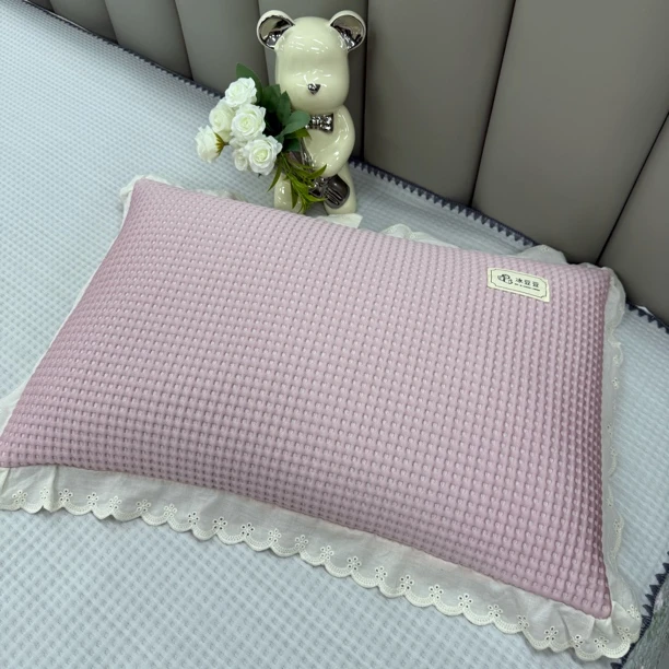 新款花边冰豆豆枕套38x58（一对）