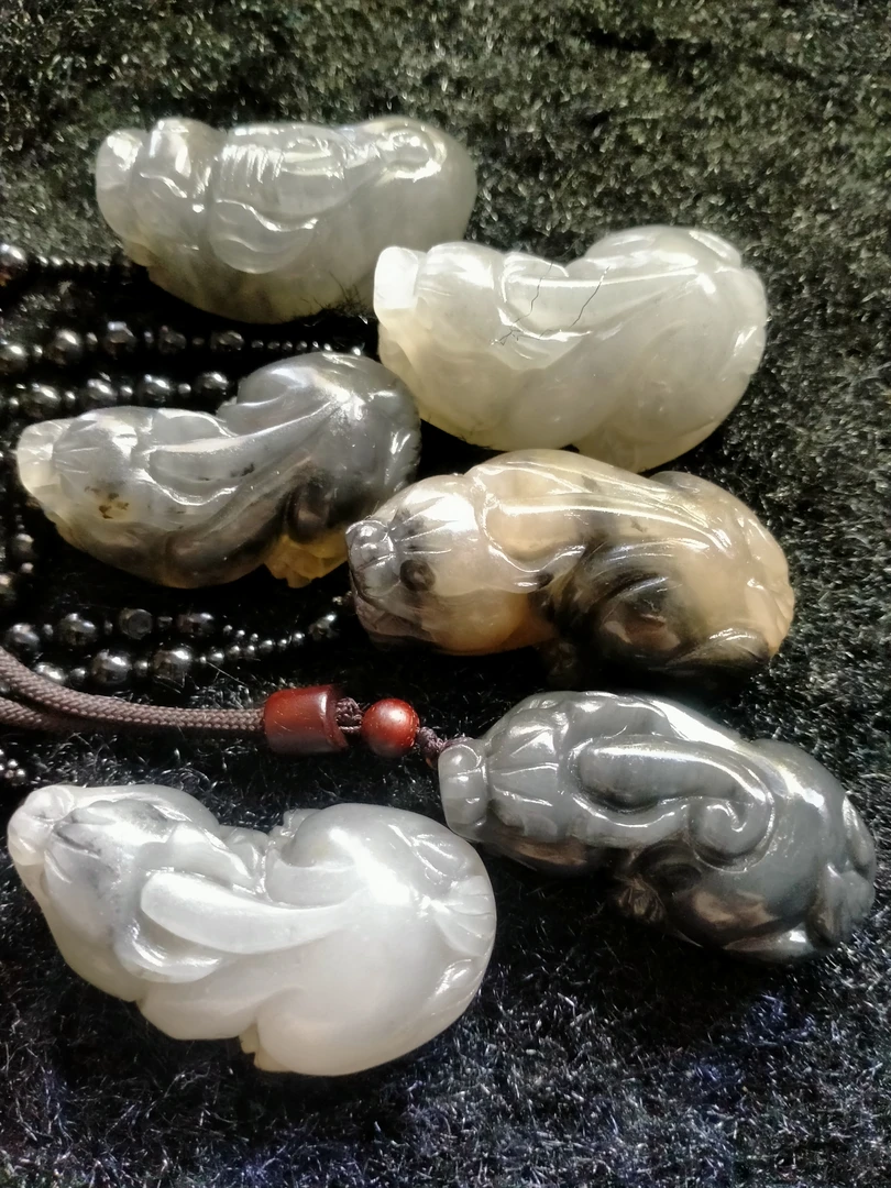 新疆青花料貔貅3*4.多样性保发货其一