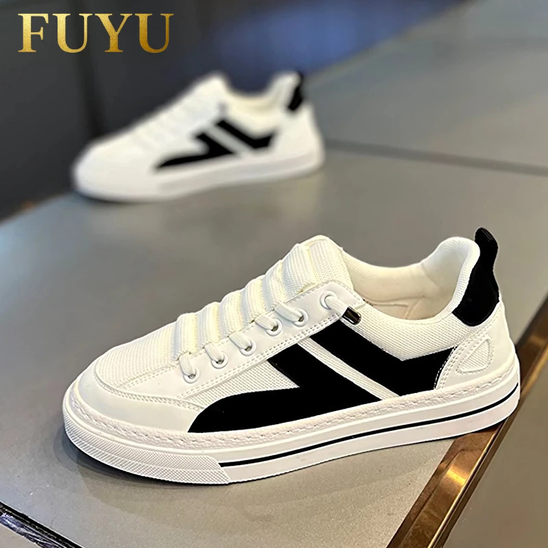 潮牌低帮拼接板鞋男士秋冬新款时尚百搭透气休闲运动一脚蹬潮鞋