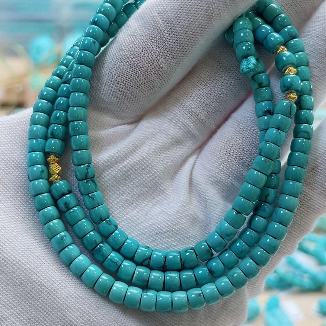 绿松石18K金镶嵌珠宝奇石4.6