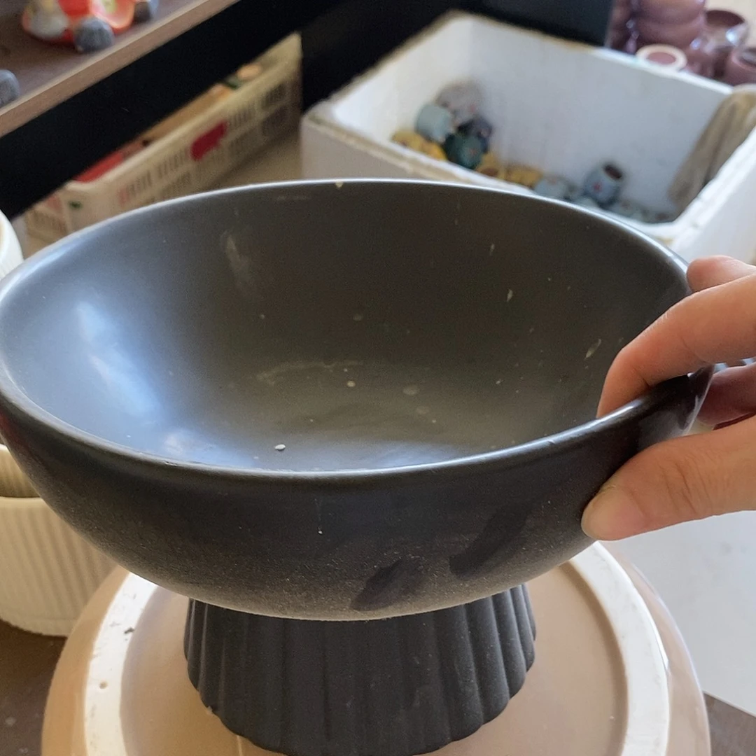 摆件陶盆有孔 瑕疵介意勿拍