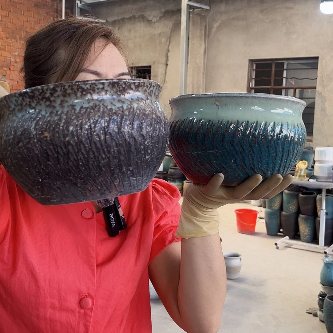 紫砂花盆正品口22高13