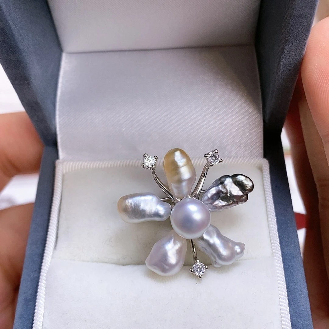 海水珍珠颈饰银S925镶嵌用****1