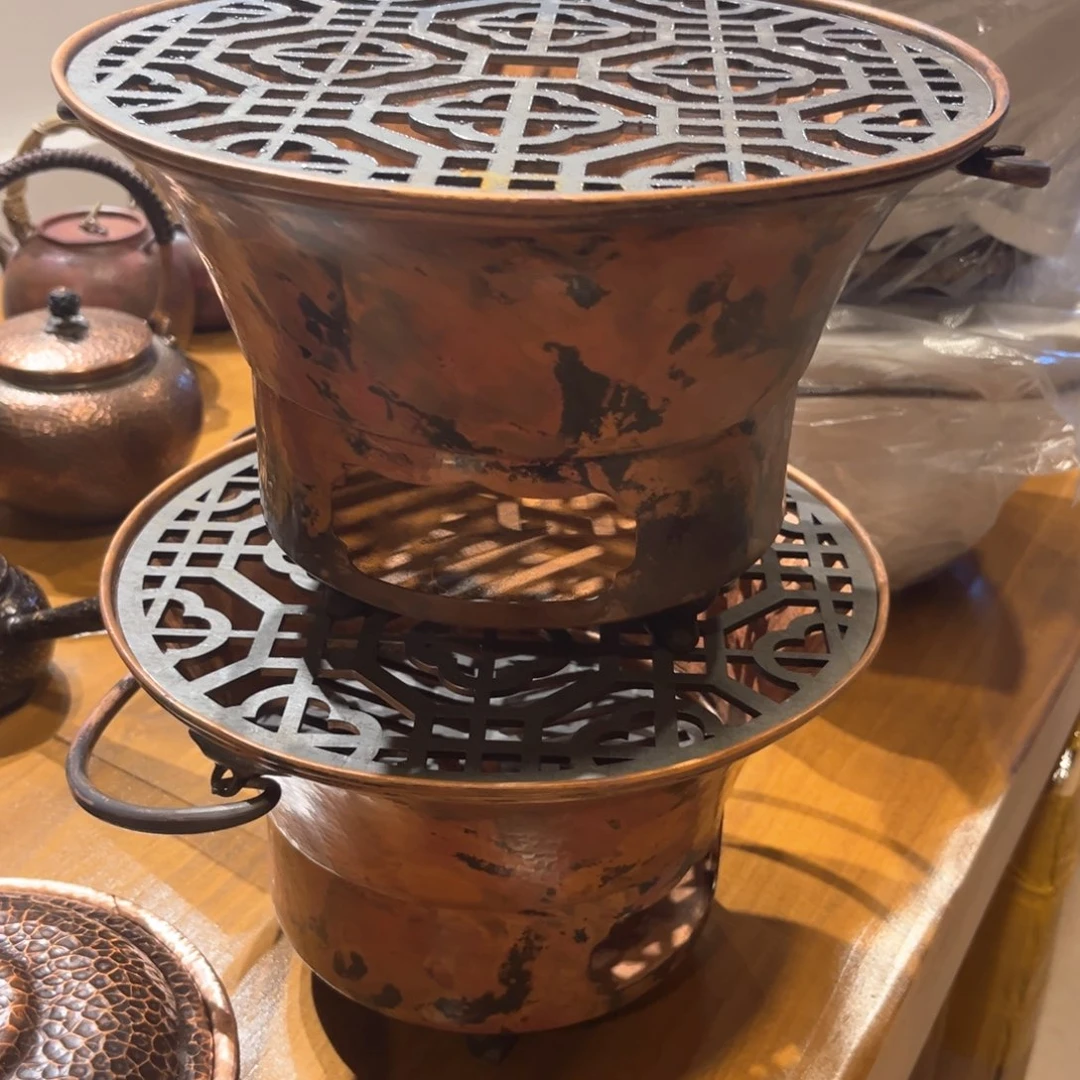 y****324大炉子手工锻打工艺提梁