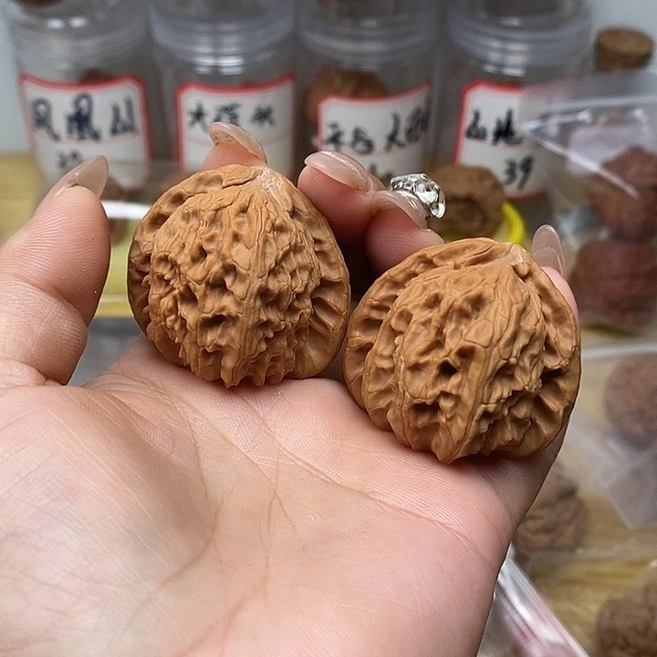 吊坠文玩核桃白狮子41
