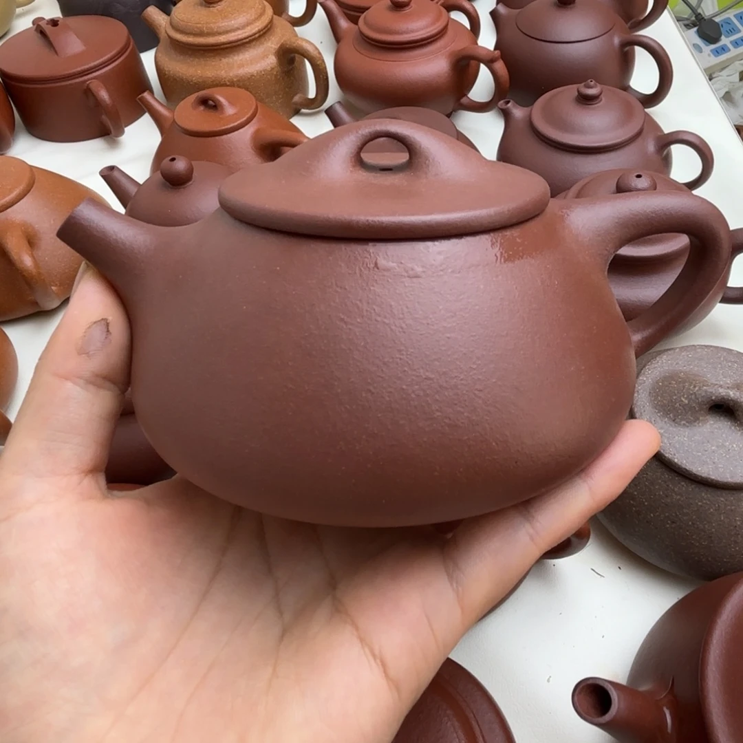 行***岸茶壶紫砂紫泥景舟310cc微瑕