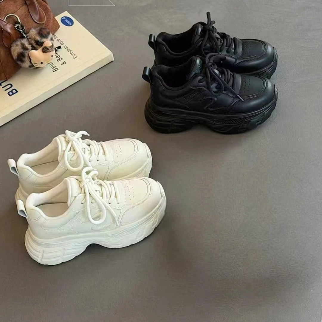 厚底加绒真皮老爹鞋舒适真皮舒适百搭款