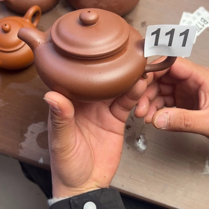 紫砂茶壶玄*紫泥半手工220cc瑕疵