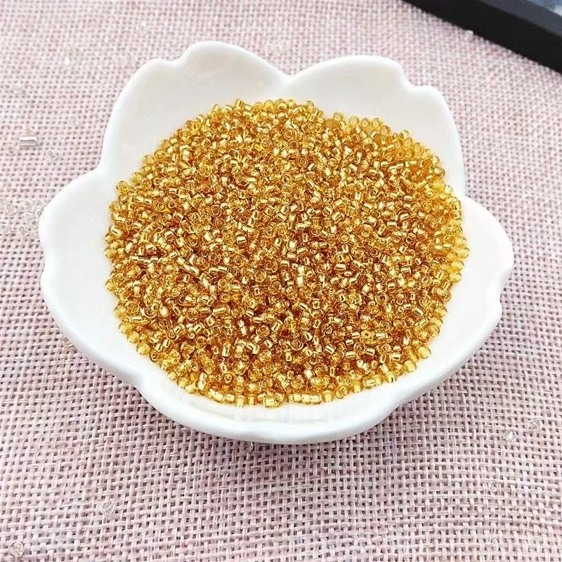 （1000颗）手工DIY黄色配珠散珠配件定位珠子串珠