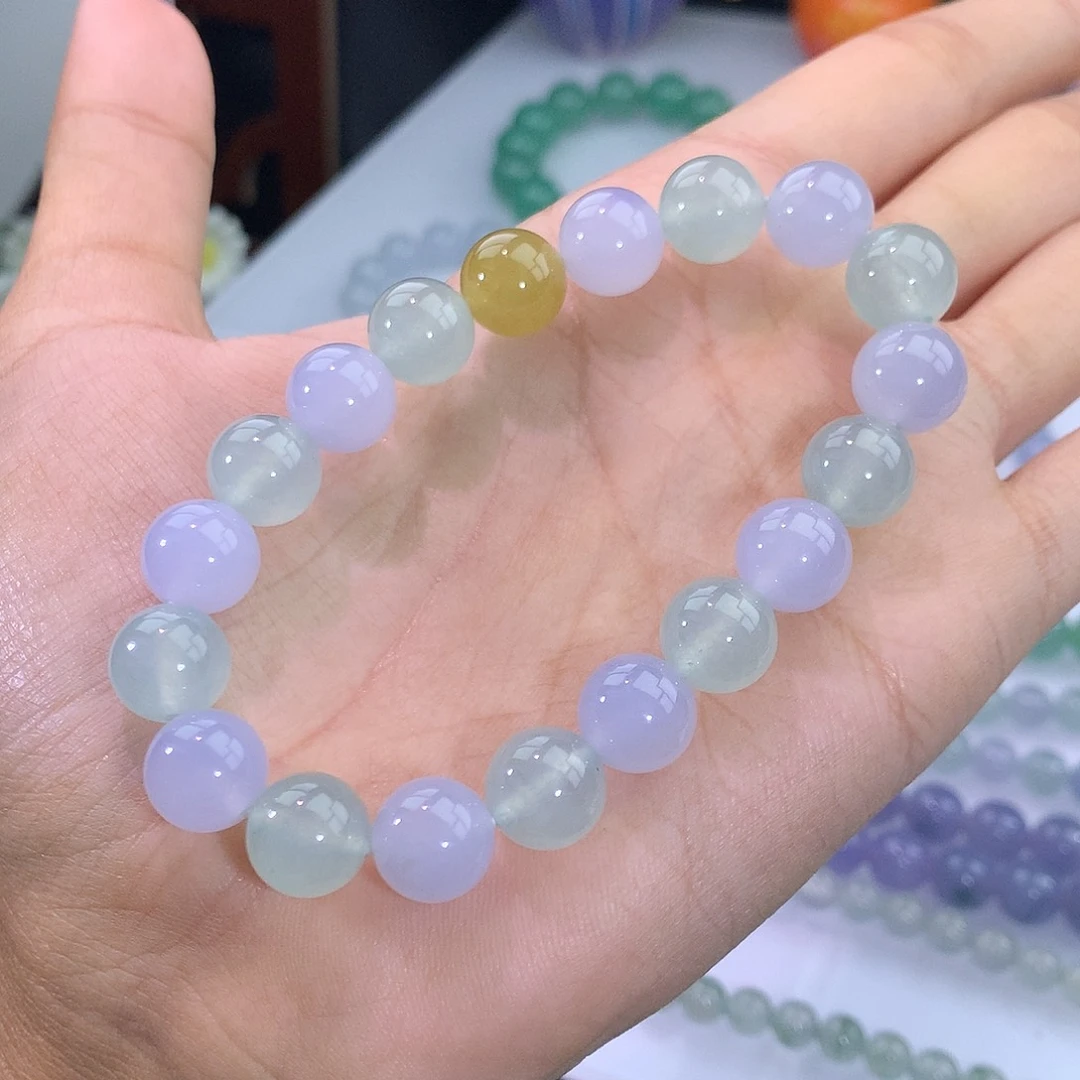 翡翠未镶嵌手链7号 冰种多宝手串