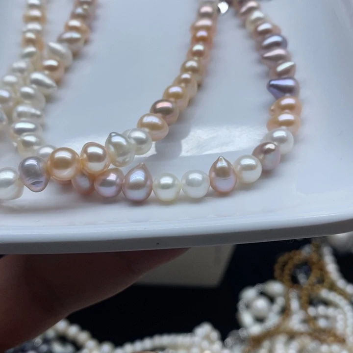合金淡水珍珠颈饰