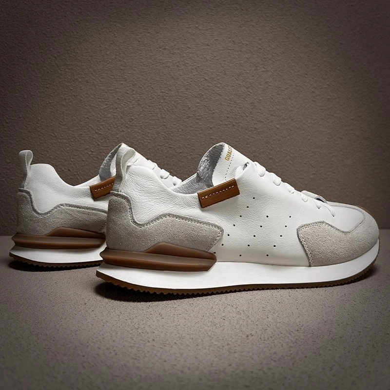 欧洲站休闲男鞋时尚小白鞋男2025春新款休闲撞色运动德训鞋板鞋男
