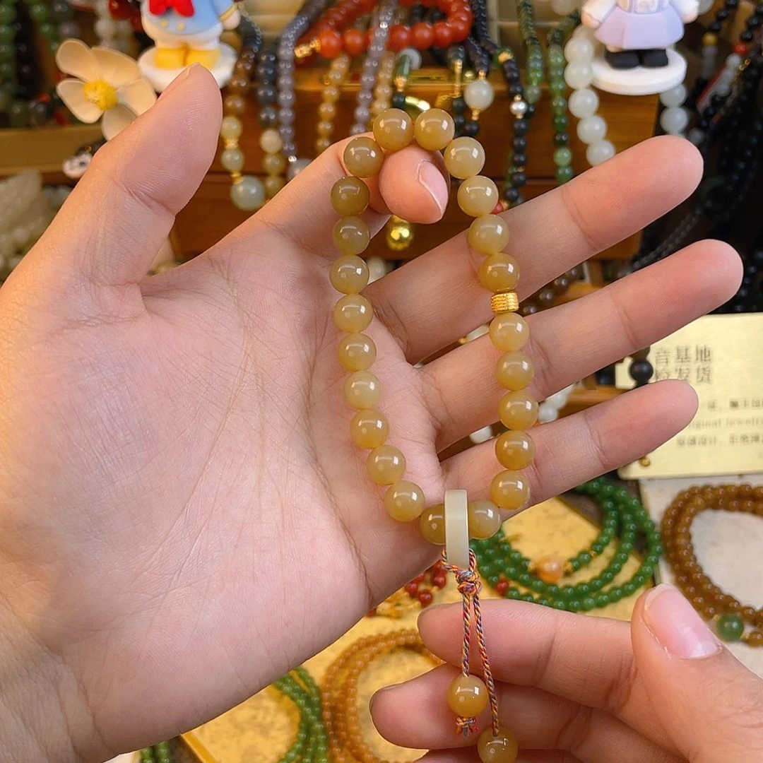 和田玉单圈手串未镶嵌