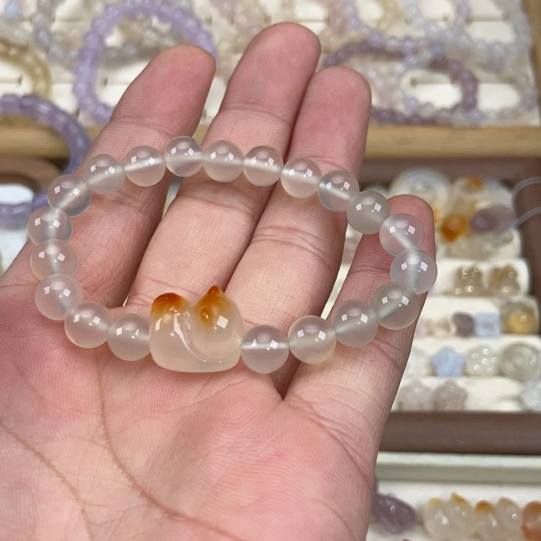 玛瑙/玉髓未镶嵌手链H15