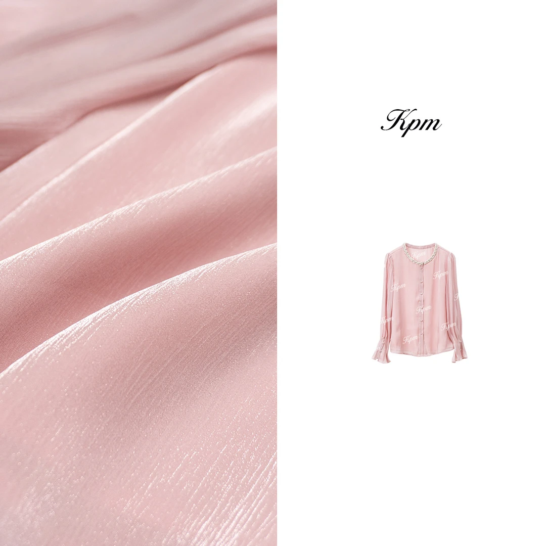 2025春季新款法式钉珠衬衫女小众独特别致小衫设计感上衣JN6939