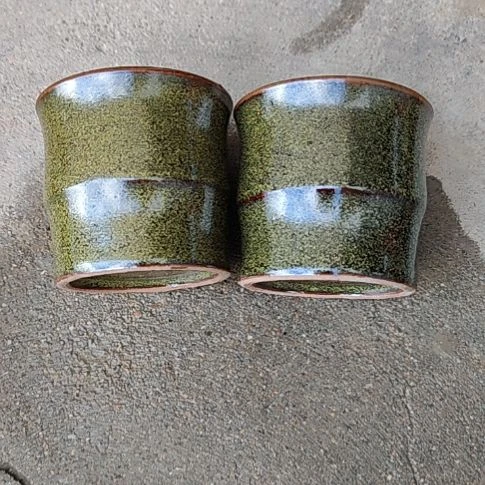 摆件茶叶沫竹节杯一对体验