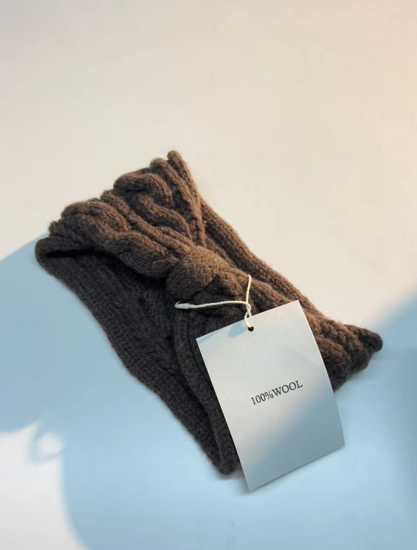 复古麻花发带羊毛绞花韩系针织修饰发际线立体编织头饰跑步护耳帽