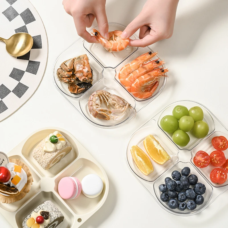 多用途味界分格盘家用调料盘点心水果盘配菜葱姜蒜火锅备菜饺子盘