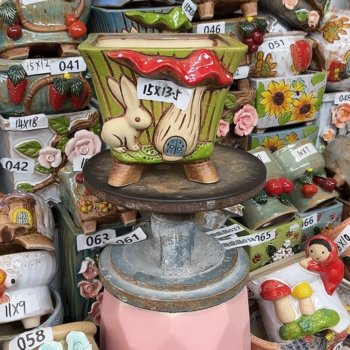 紫砂花盆粗陶材质多肉花盆
