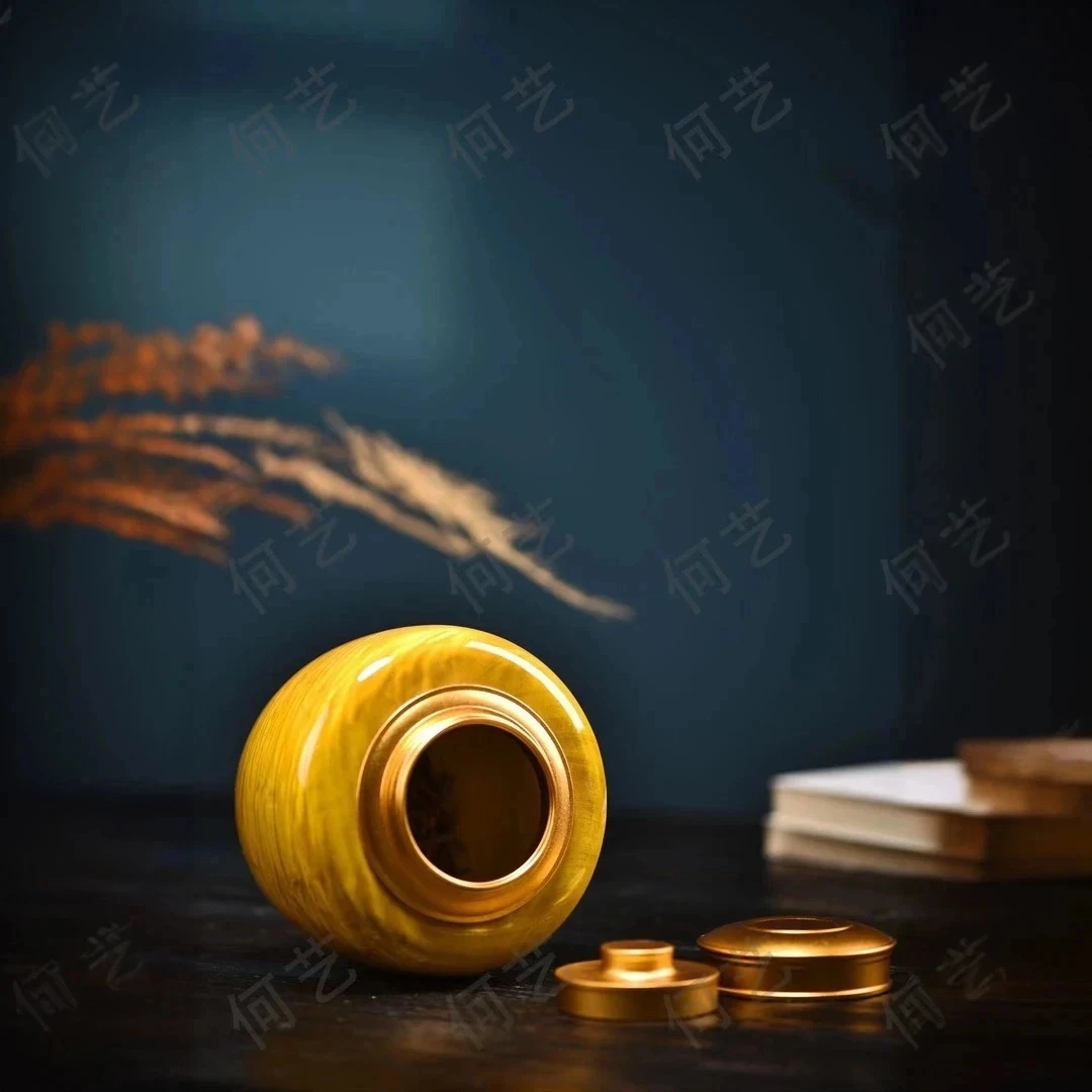 金丝楠木水波中国风茶叶罐精品文玩摆件