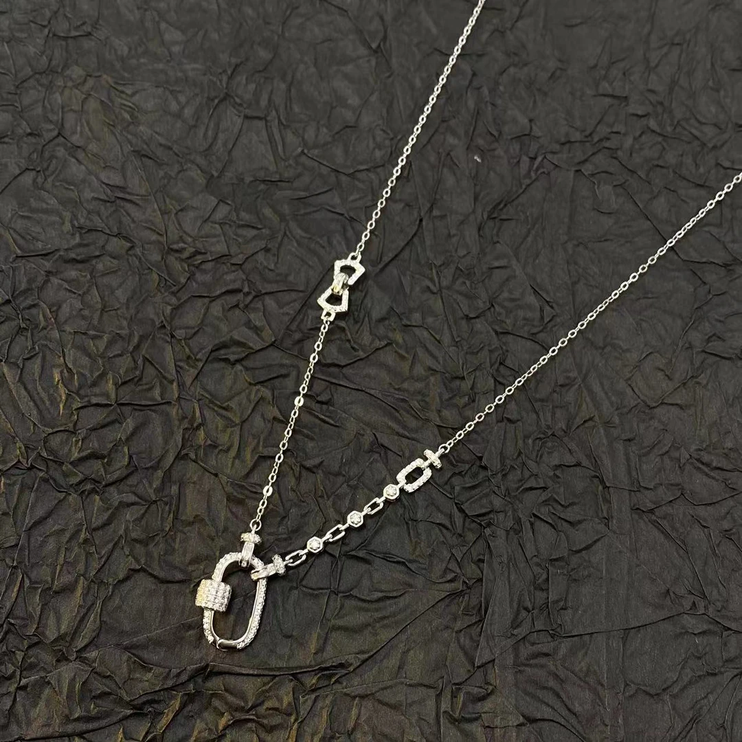 链子925银  链子925银 s925银回形针款百搭锁骨链