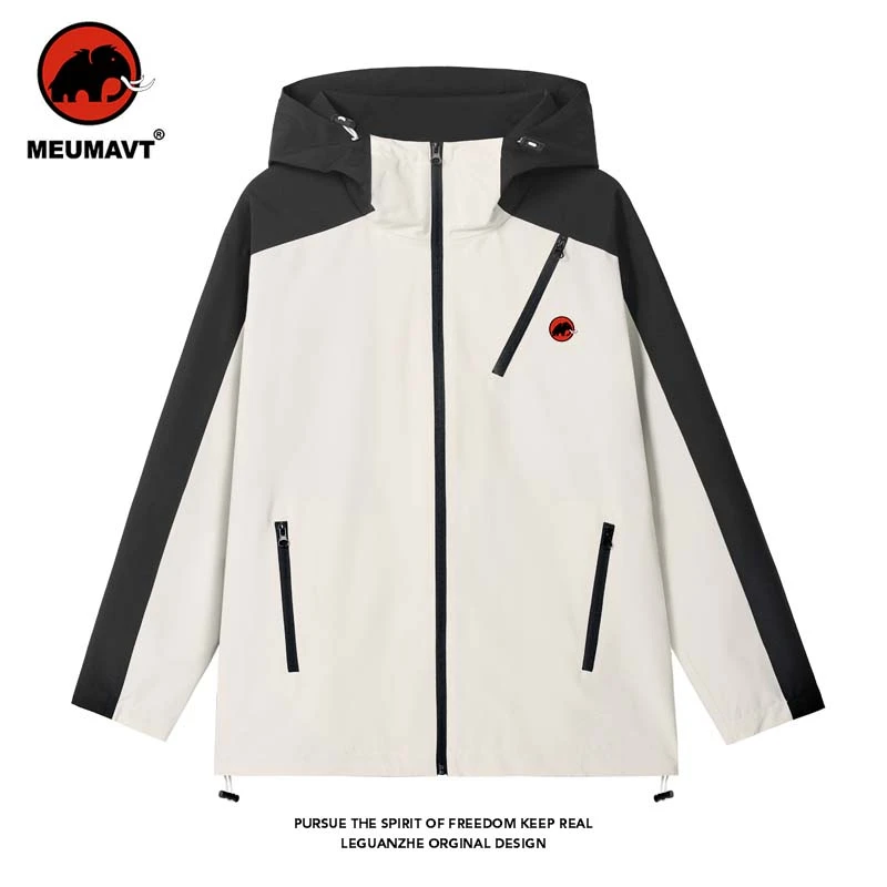 MEUMAVT/猛犸撞色工装外套男士秋季美式机能大码宽松休闲夹克上衣