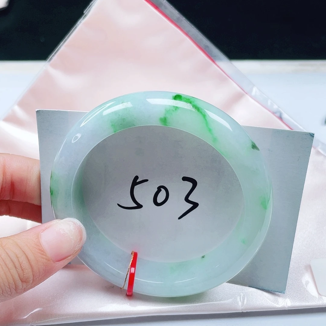 翡翠未镶嵌手镯55+正圈