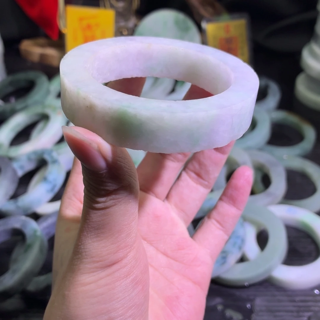 定制翡翠未镶嵌天然翡翠A货毛胚手镯定制