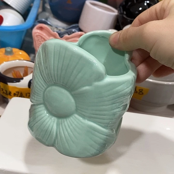 摆件陶陶盆有孔 瑕疵介意勿拍