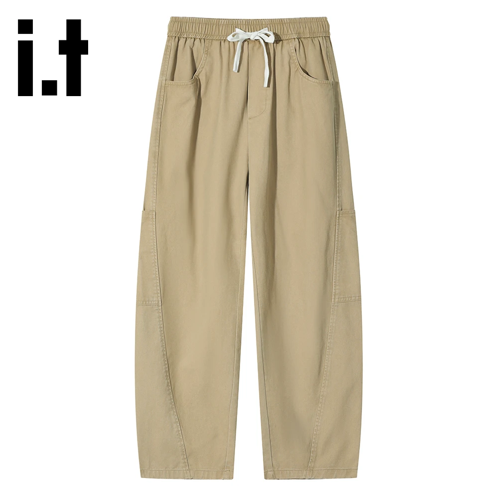 it:CHOCOOLATE美式复古工装弯刀休闲裤男秋季新款大口袋阔腿长裤