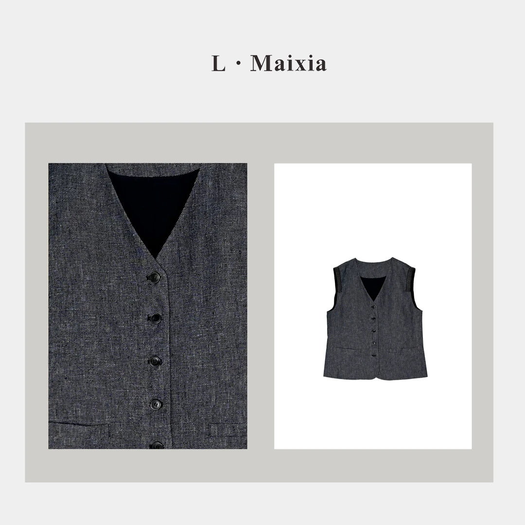 L.MAIXIA/露·玛莉先2025女士马甲ZN-26174