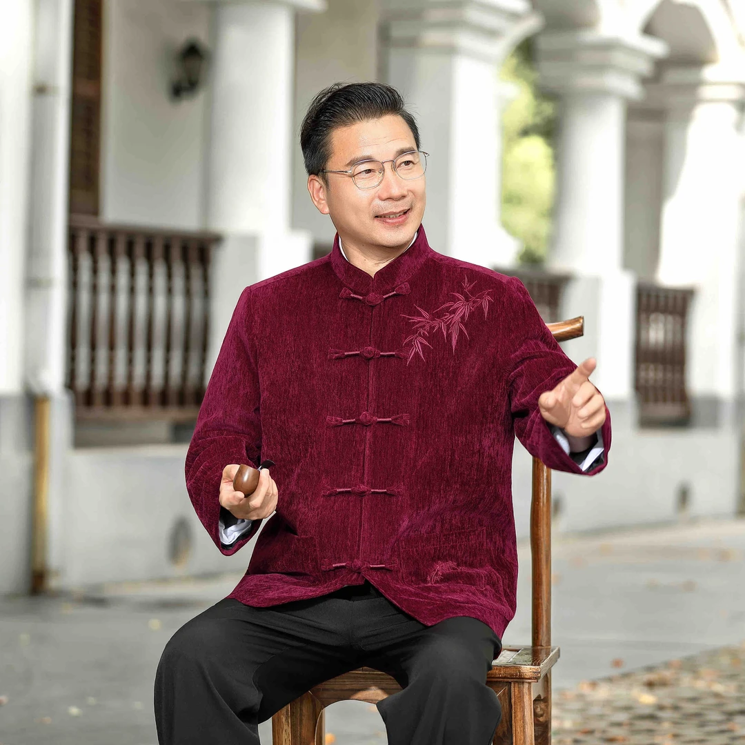 春秋民族服装新唐装中老年长袖唐装夹克套装高品质潮流百搭