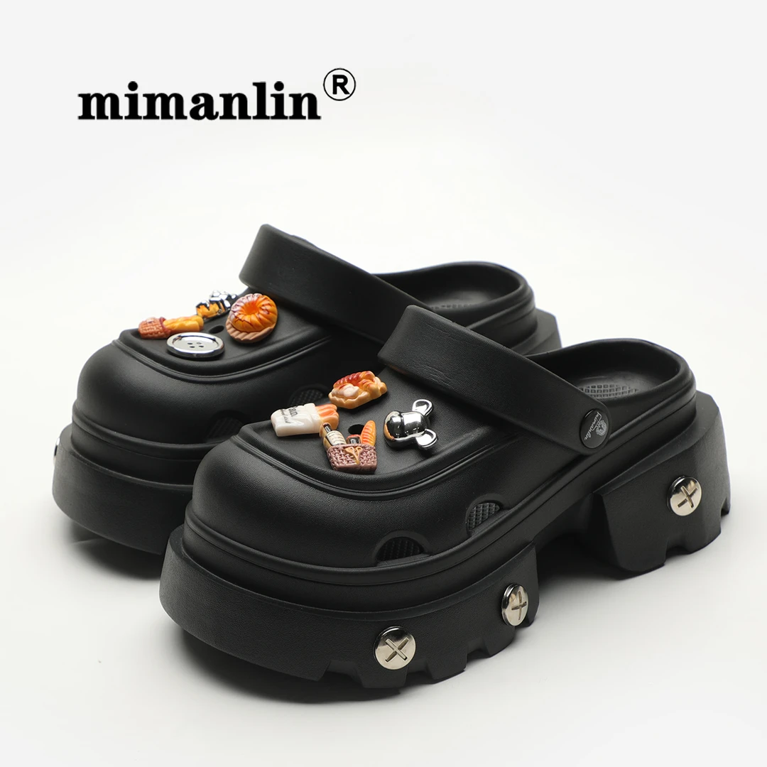 增高洞洞鞋女款2025新款外穿夏季超火潮款休闲包头凉拖鞋eva凉鞋