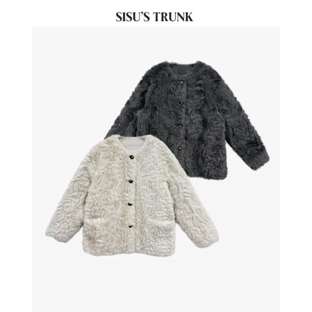 SISU【私藏回忆】  轻奢冬季毛绒加厚设计师款小众秋冬保暖毛毛外套