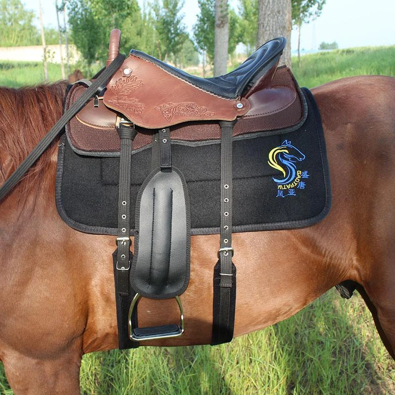 新疆西藏包邮马术马具用品马鞍子全套皮印花游客进口牛皮马鞍配件