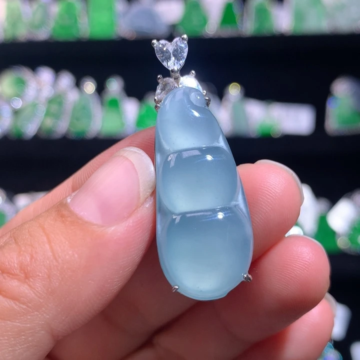 【闪购商品】颈饰银S925镶嵌翡翠天然翡翠