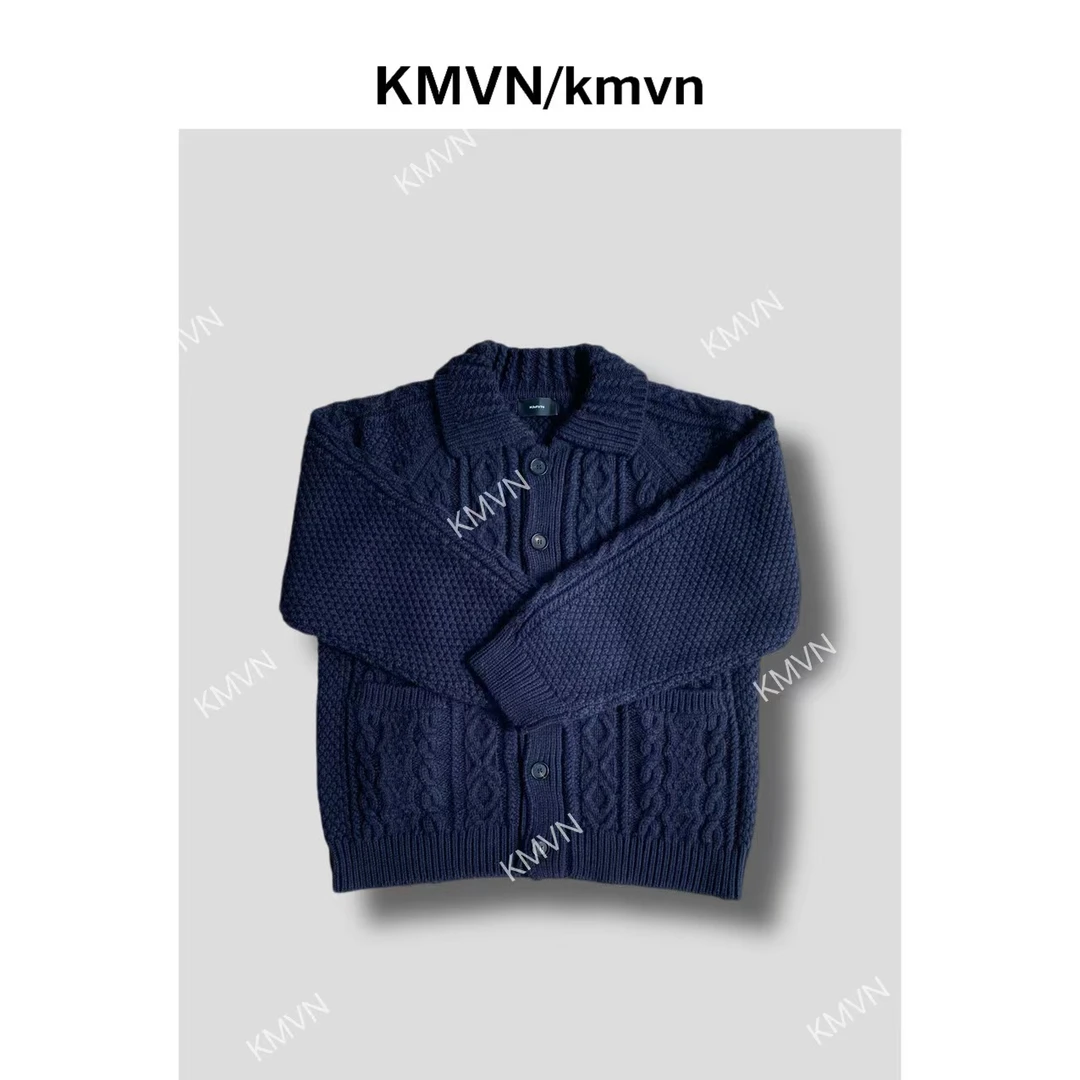 【乐安】秋冬新款时尚百搭蓝色小众设计师款舒适纯色休闲针织衫