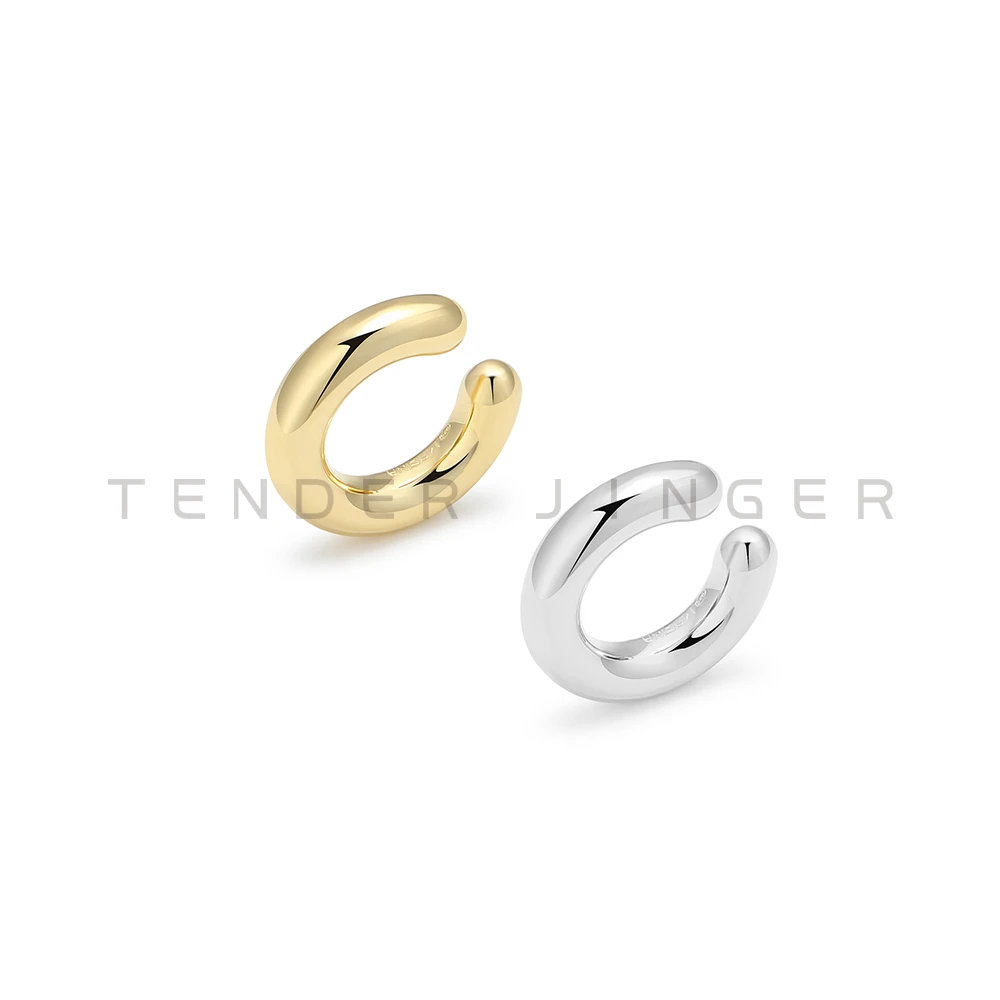 Tender Jinger 925银耳饰 ｜欧美系列*意大利空心耳骨夹耳饰（单只）