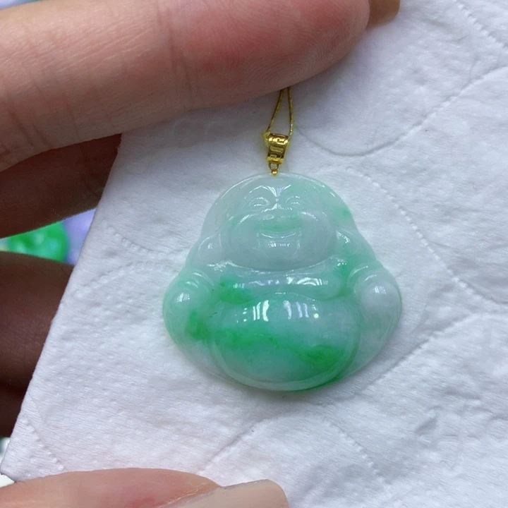 颈饰18K金镶嵌翡翠