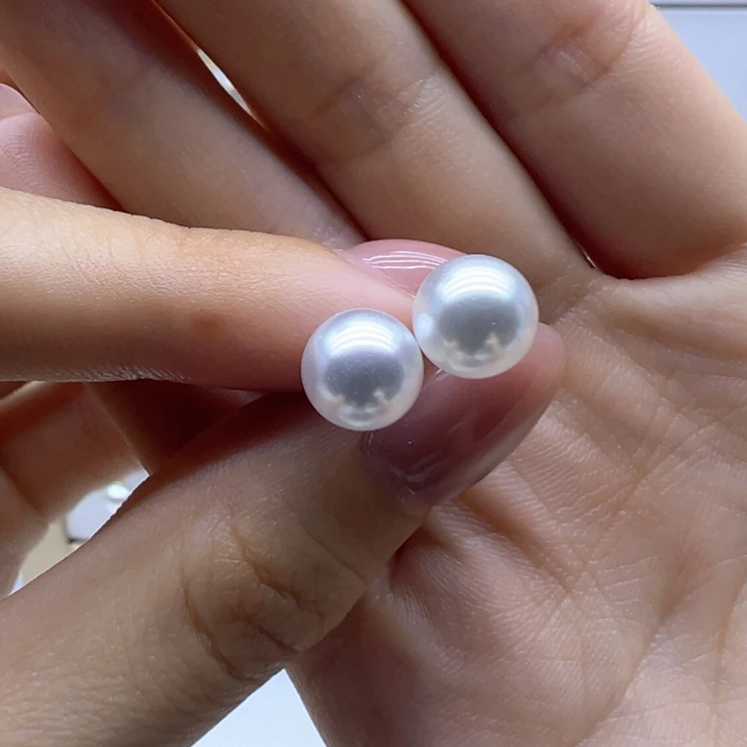 银S925镶嵌淡水珍珠耳饰