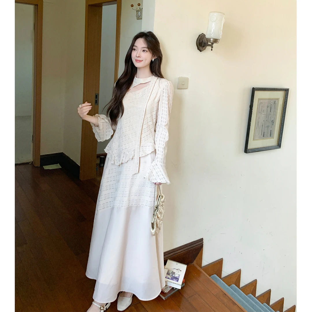 GERTCOREL2025新款秋季法式设计感洋气大牌减龄气质针织衫套装女