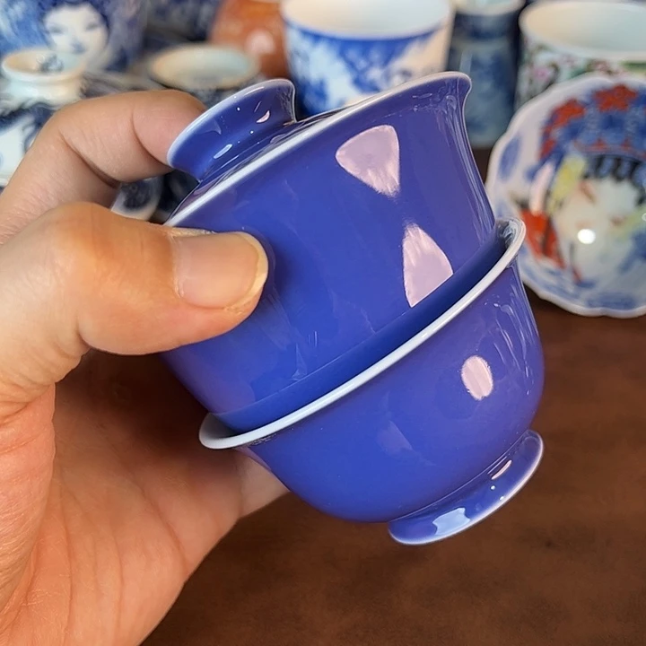 鹰***熊瓷片景德镇全手工手绘陶瓷