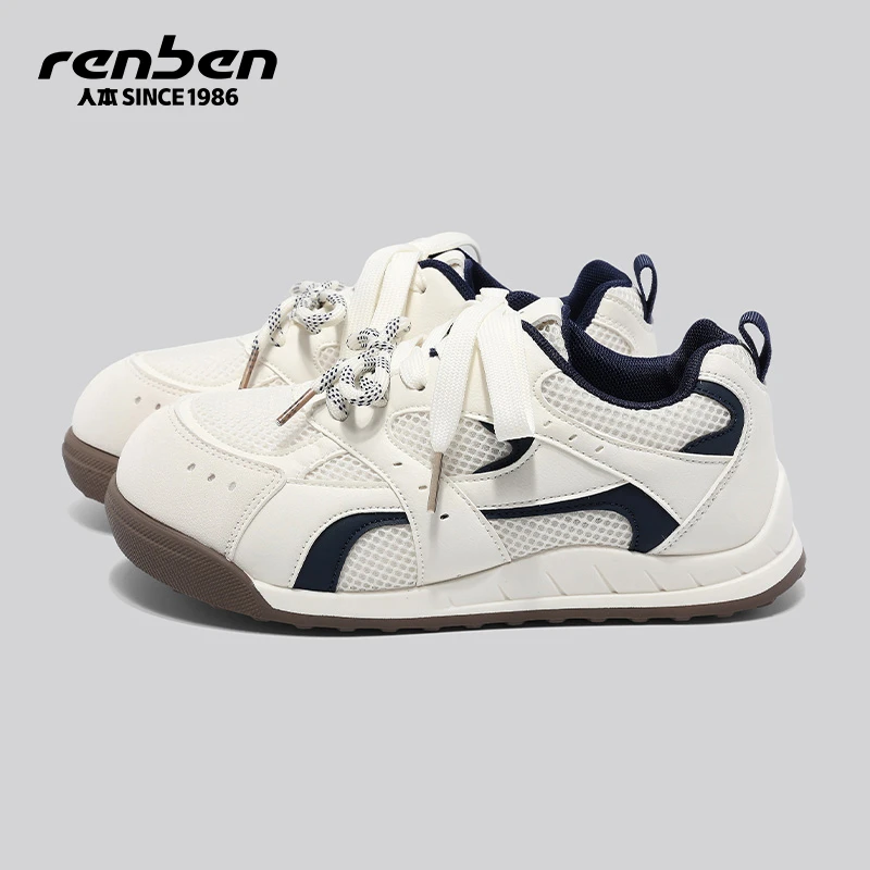 人本官方旗舰店2025运动鞋跑步复古ins风百搭经典琥珀琉光韩版潮