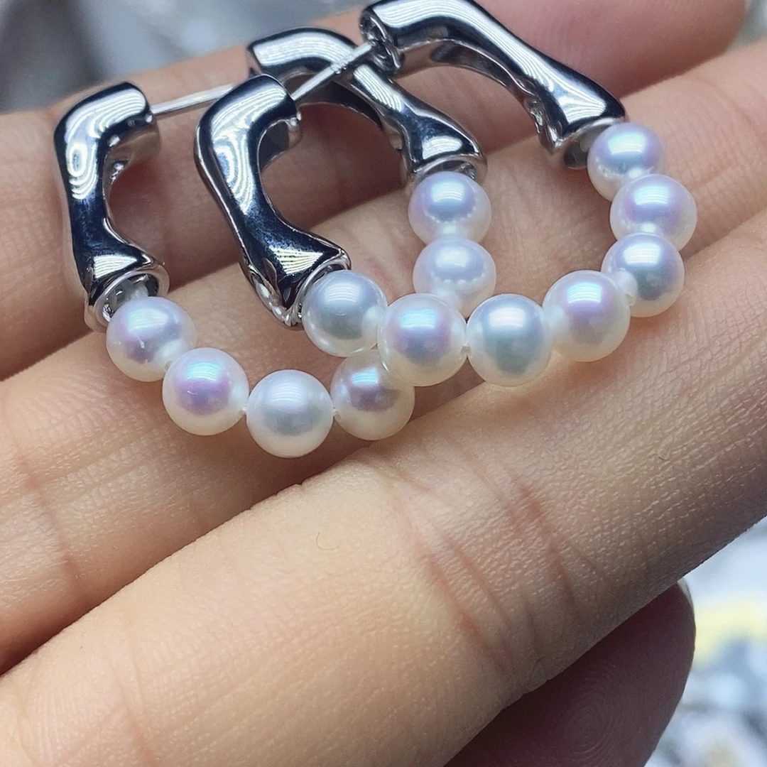 未镶嵌淡水珍珠耳钉