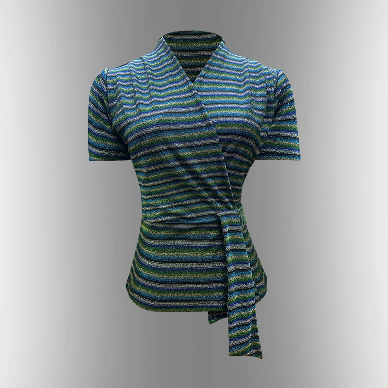 时尚服装女士丝光莱卡上衣6DD541